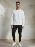 Men's Polyester Track Suit - White, Medium to XL