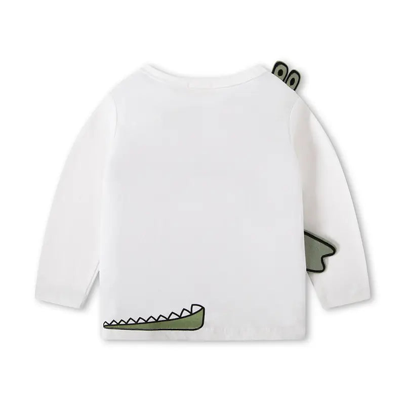 Kids Long Sleeve T-Shirt - Elephant or Croc, 90 to 140cm