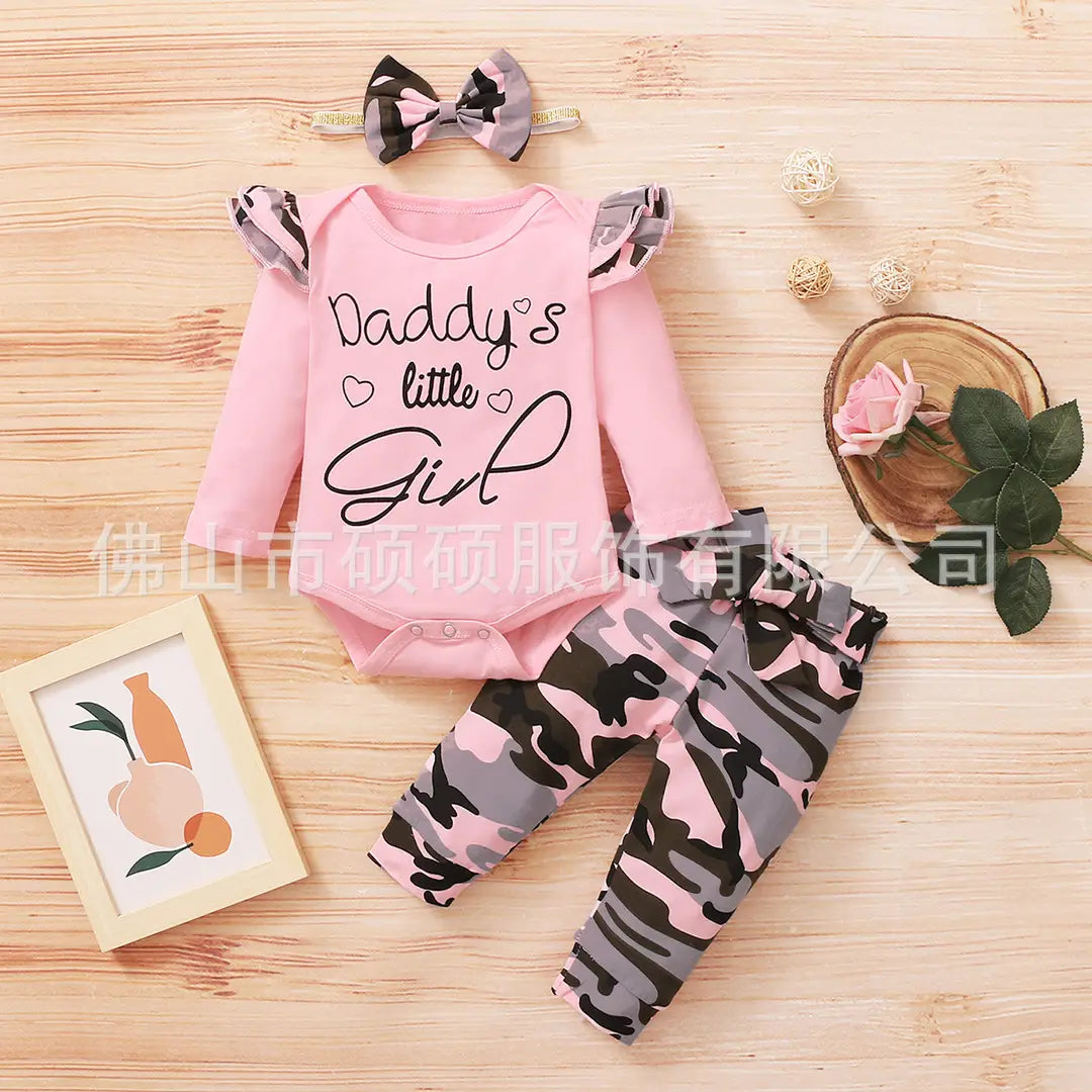 Girls Cotton Winter Suit - Pink Camo Pants - view 4