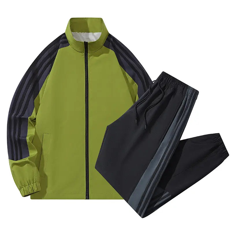 Men's Track Suit - Purple & Black, Plus Size Autumn - view 4