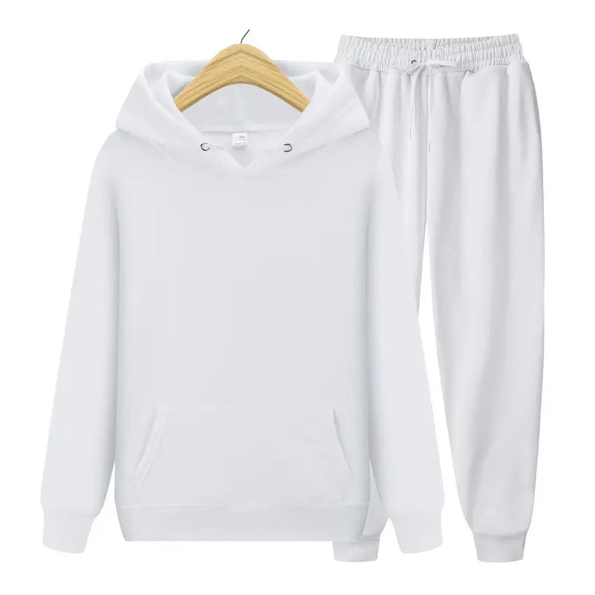 Men's Fleece Hoodie & Pants Set - Black, Autumn Sports - view 2