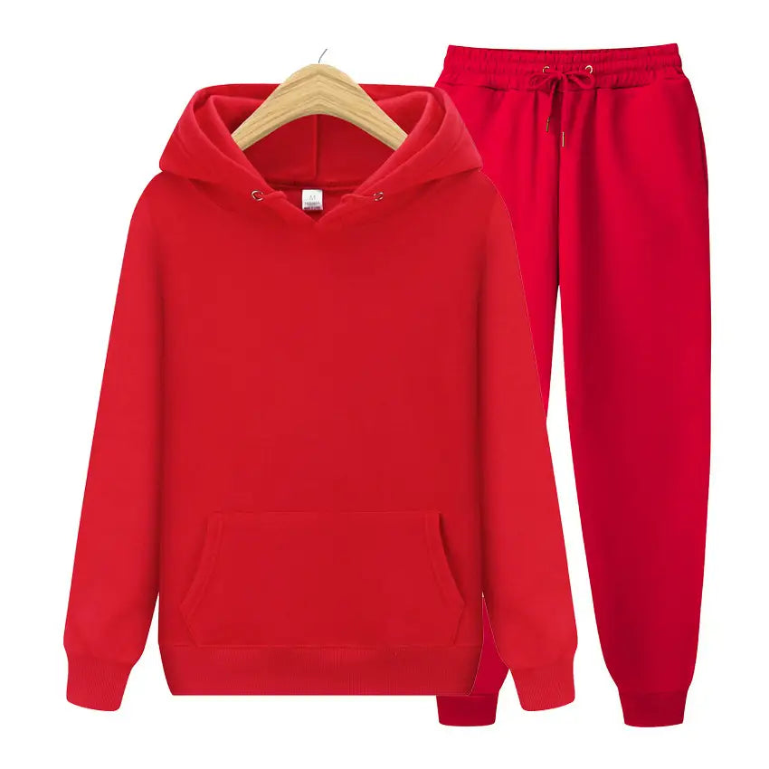 Men's Fleece Hoodie & Pants Set - Black, Autumn Sports - view 3