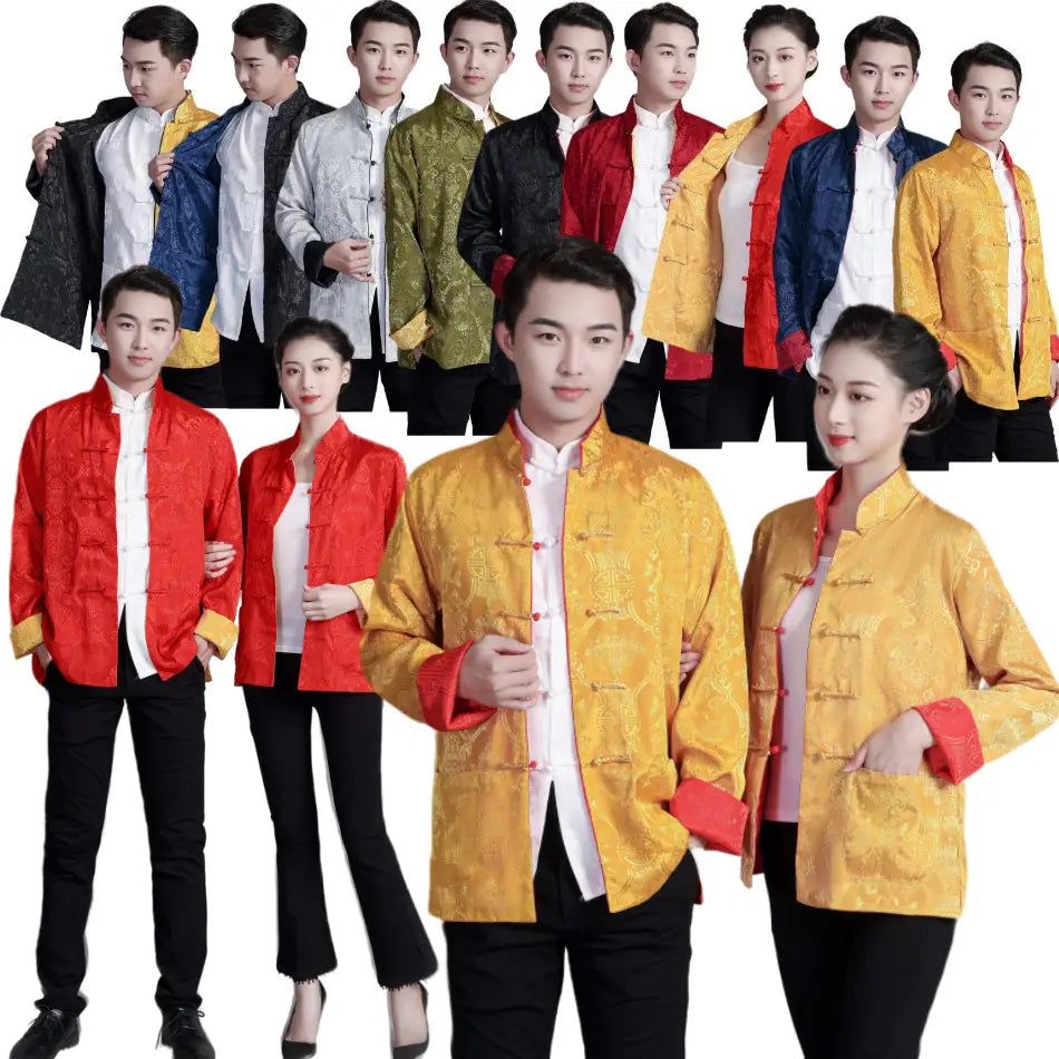 Chinese Tang Suit Jacket - Double-Sided, Men and Women Sizes