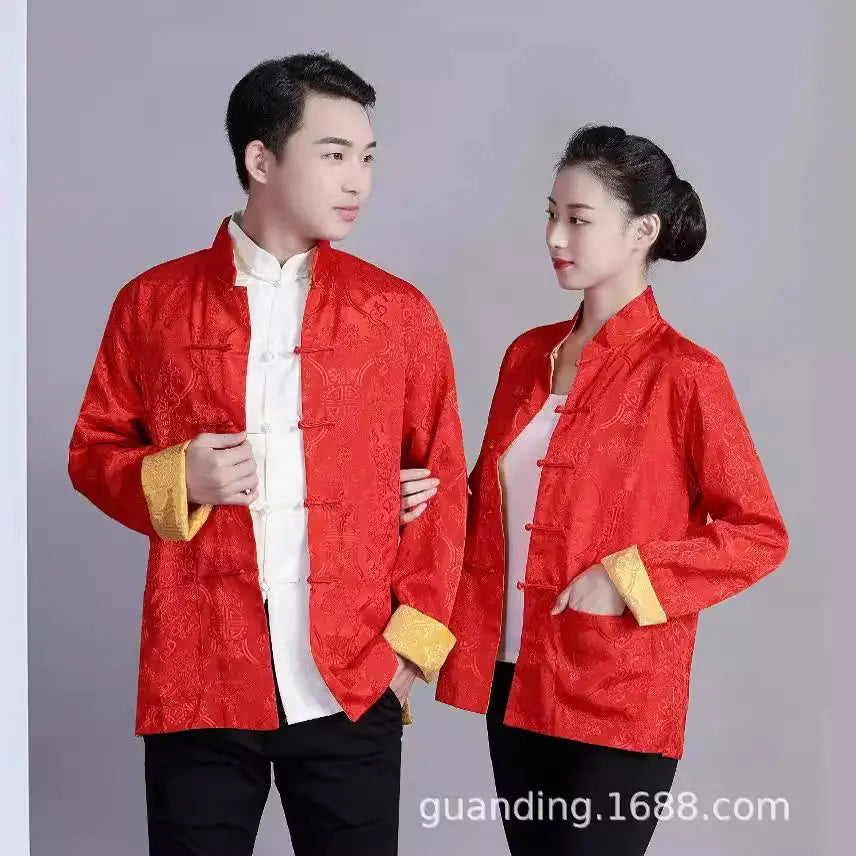 Chinese Tang Suit Jacket - Double-Sided, Men and Women Sizes