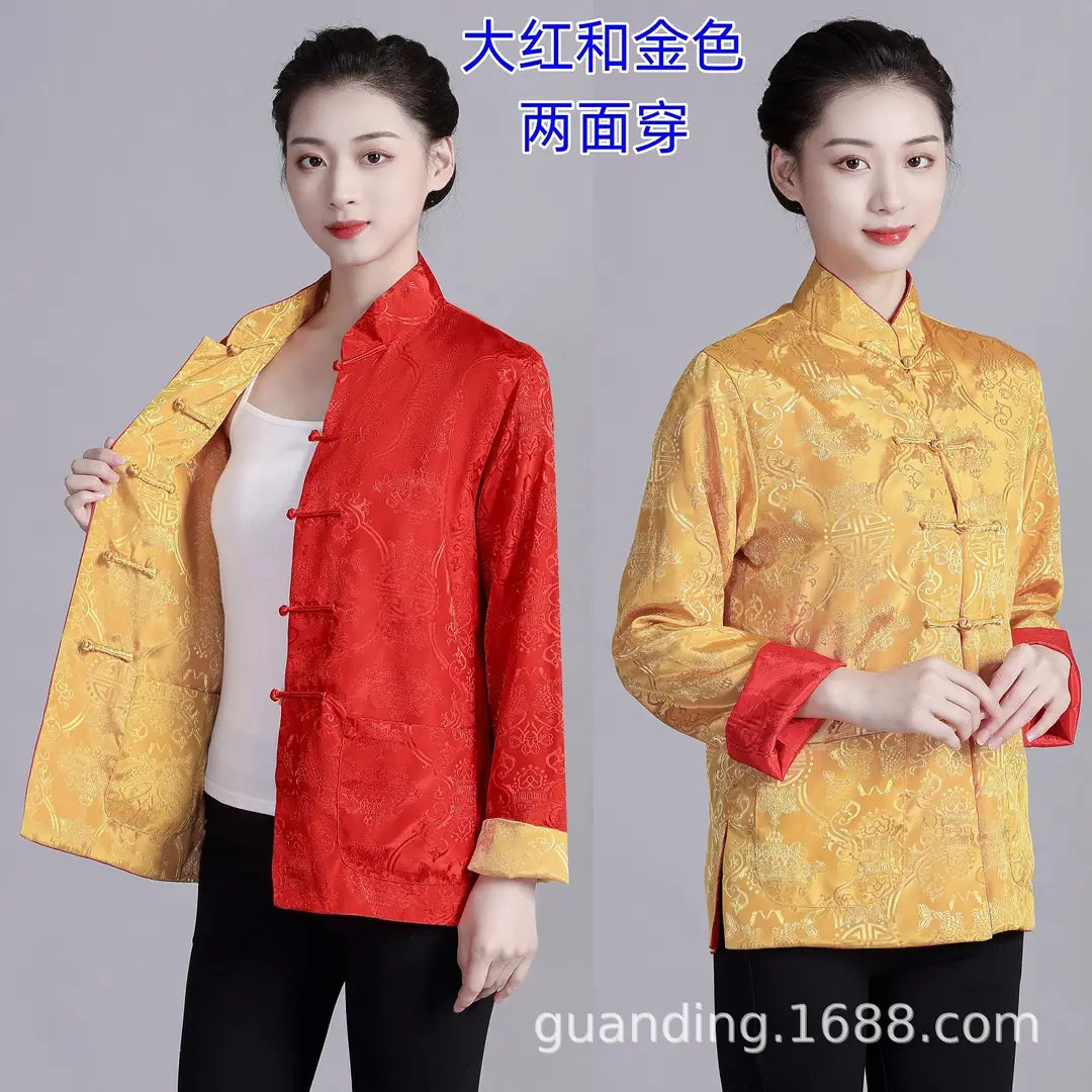 Chinese Tang Suit Jacket - Double-Sided, Men and Women Sizes