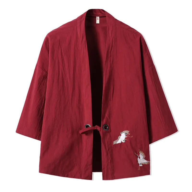 Men's Hanfu Style Embroidered Jacket - 3 Colours, M to 5XL