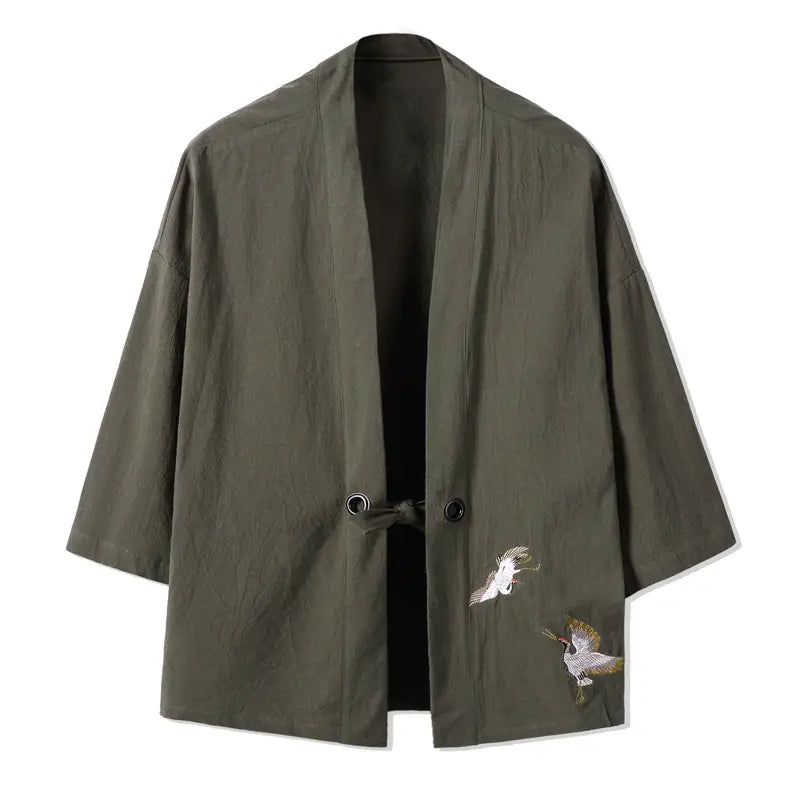 Men's Hanfu Style Embroidered Jacket - 3 Colours, M to 5XL