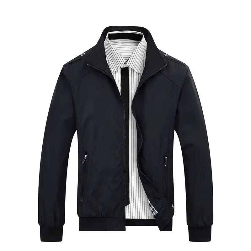 Men's Slim Fit Autumn Jacket - Black, Blue, Khaki, M to 5XL