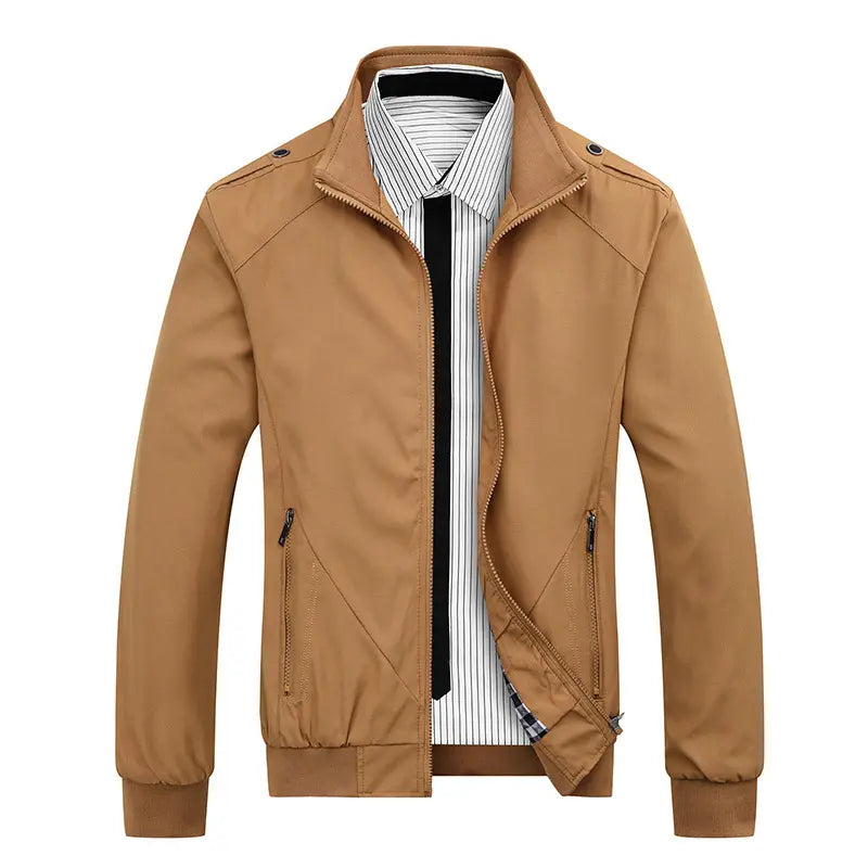 Men's Lightweight Slim Jacket - Black, Blue or Khaki, to 5XL