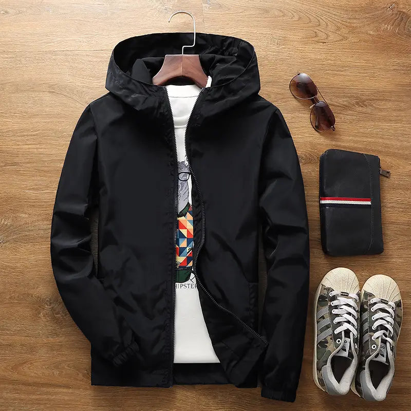 Men's Windbreaker Jacket - White or Red, S to 7XL Plus Size