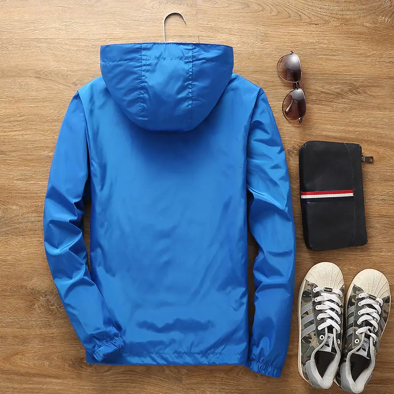 Men's Windbreaker Jacket - White or Red, S to 7XL Plus Size
