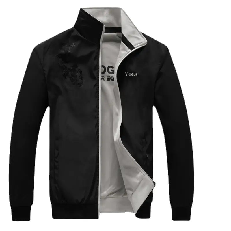 Men's Stand Collar Double-Sided Jacket - 4 Colours, L to 5XL
