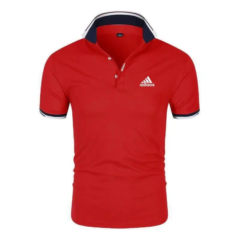 Men's Slim Fit Polo Shirt - White with Navy Trim - view 3