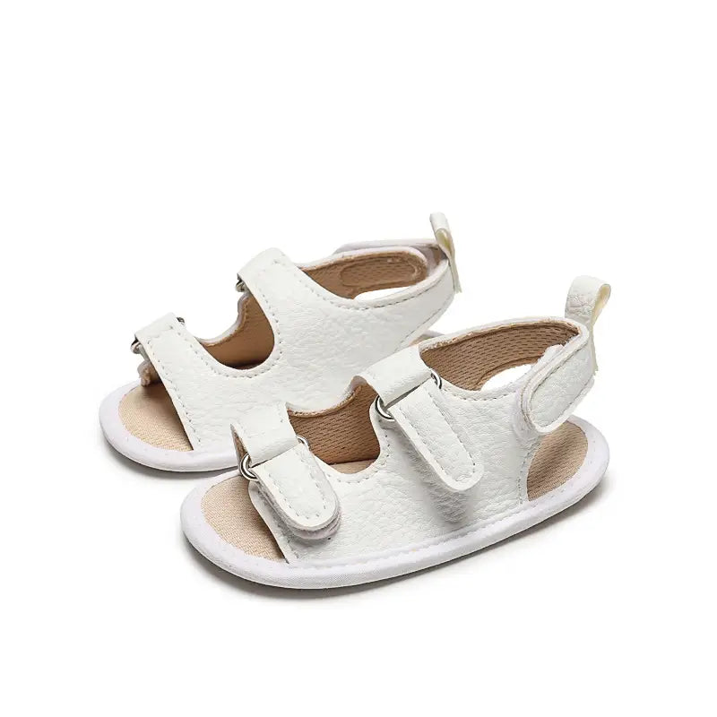 Toddler Sandals - White, Non-Slip Rubber Sole - view 3