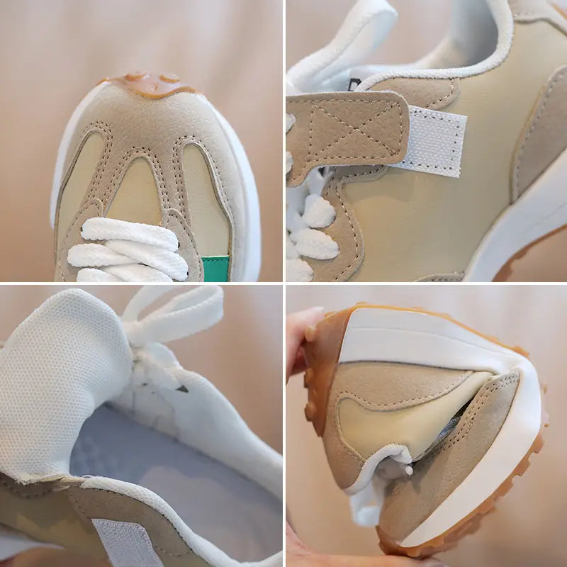 Kids Lace-Up Sneakers - White, School & Play - view 4