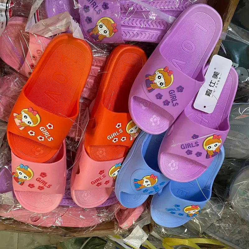 Kids Cartoon Slippers - Soft PVC, School & Home Wear