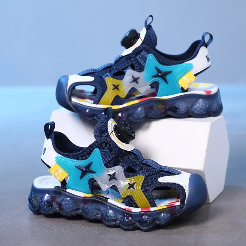 Kids Star Sole Sandals - Blue, Summer Wear - view 2