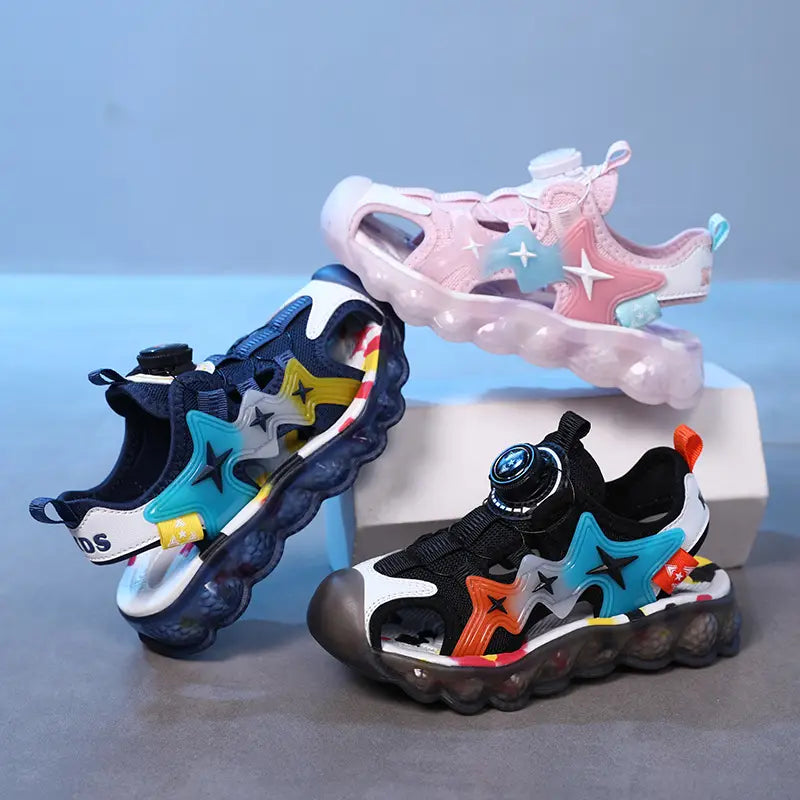 Kids Star Sole Sandals - Blue, Summer Wear - view 4