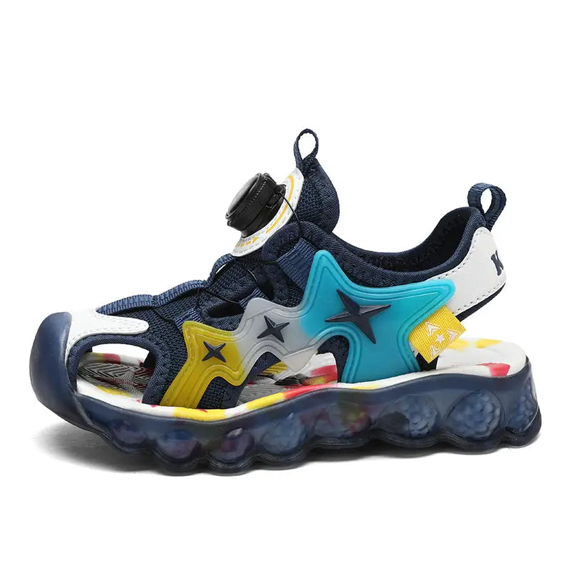 Kids Star Sole Sandals - Blue, Summer Wear - view 5