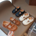 Kids Mary Jane Bow Shoes - Black, White or Brown