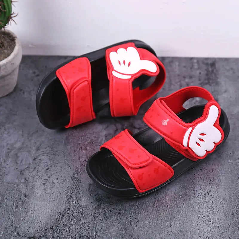 Kids Zebra Print Sandals - Black & White, Waterproof - view 4