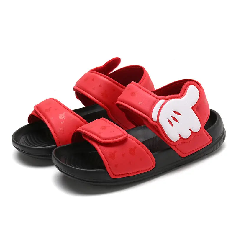 Kids Zebra Print Sandals - Black & White, Waterproof - view 5