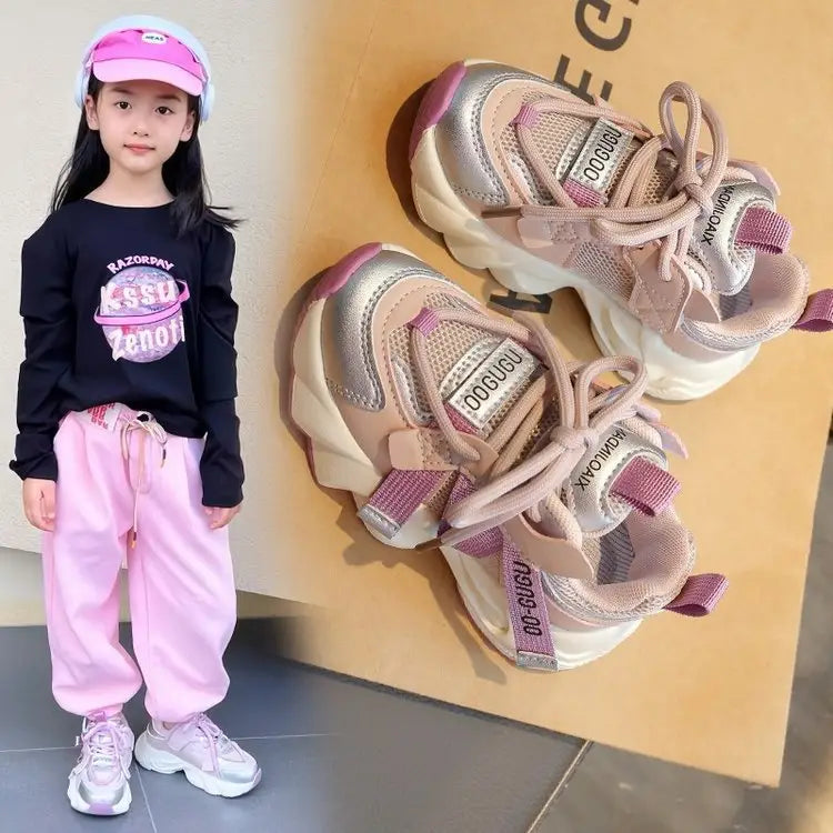 Kids Mesh Sneakers - Pastel, Breathable Spring Wear - view 4