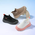 Kids Sports Shoes - Black, Pink & White, Breathable