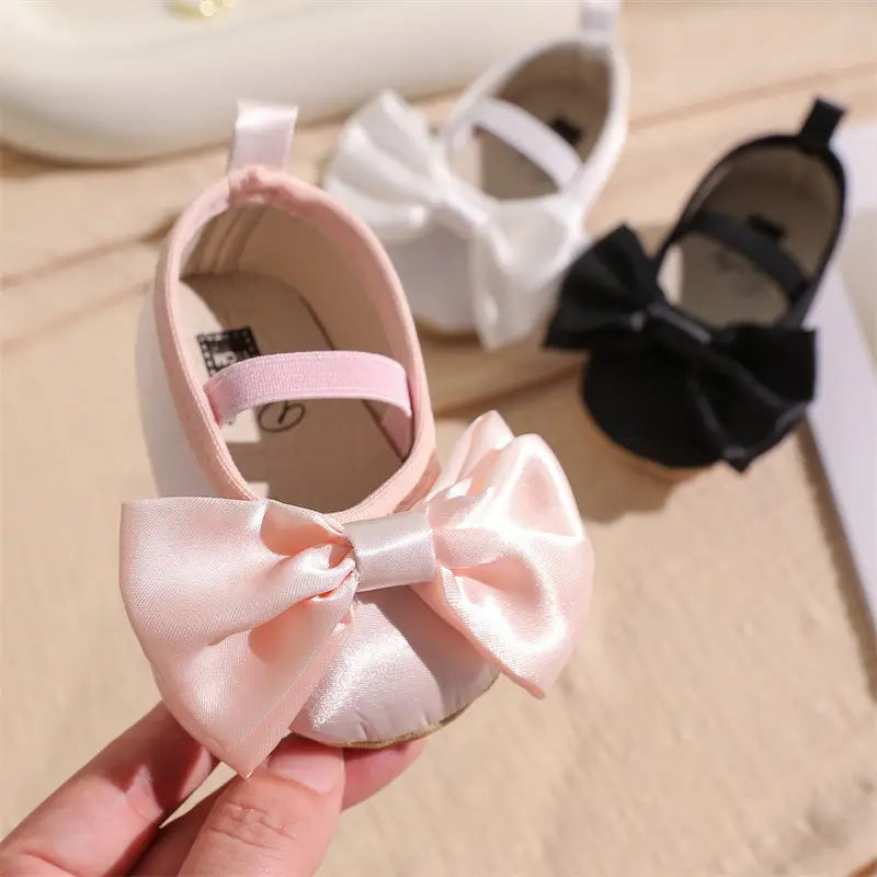 Toddler Bow Shoes - Pink, Ages 0-1