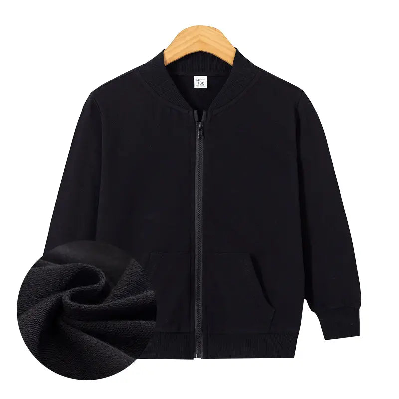 Kids Baseball Cut Zip Hoodie Jacket - 4 Colours, 150-170cm