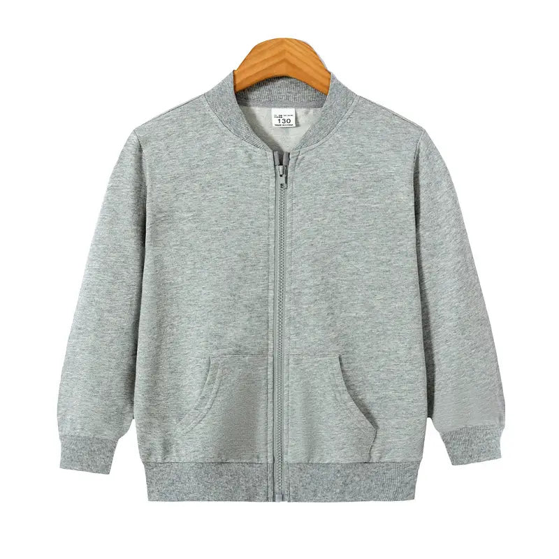 Kids Full Zip Jacket - 4 Colours, 90 to 140cm, 2 to 7 Years