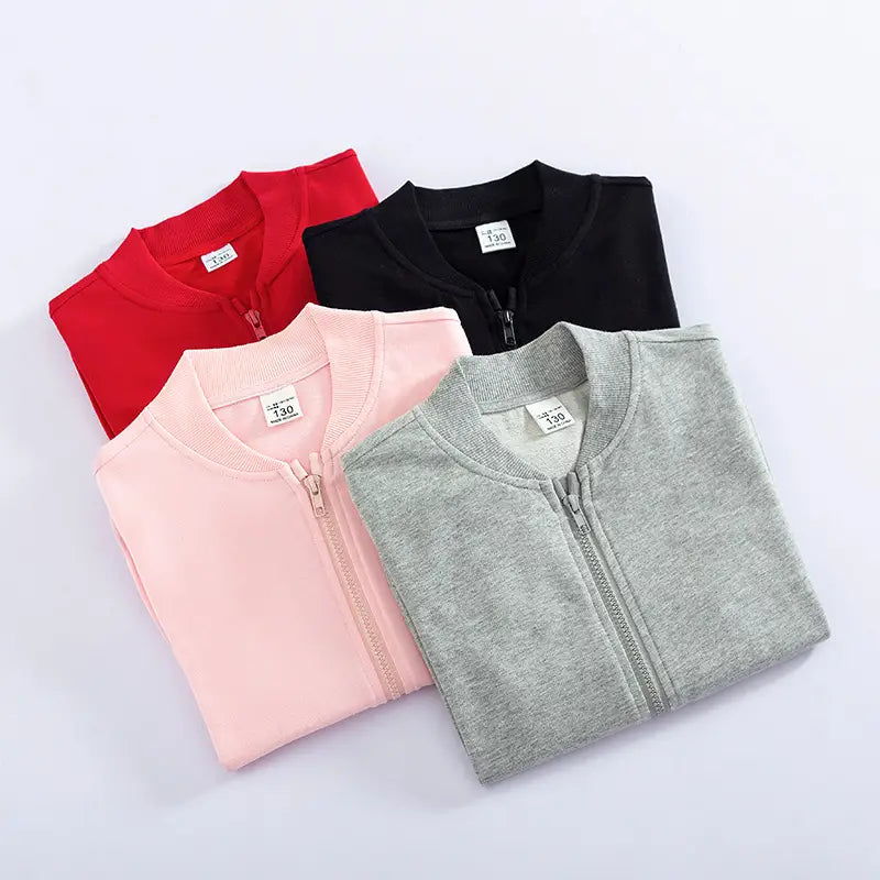 Kids Full Zip Jacket - 4 Colours, 90 to 140cm, 2 to 7 Years