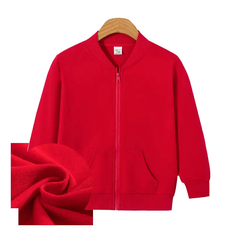 Kids Full Zip Jacket - 4 Colours, 90 to 140cm, 2 to 7 Years