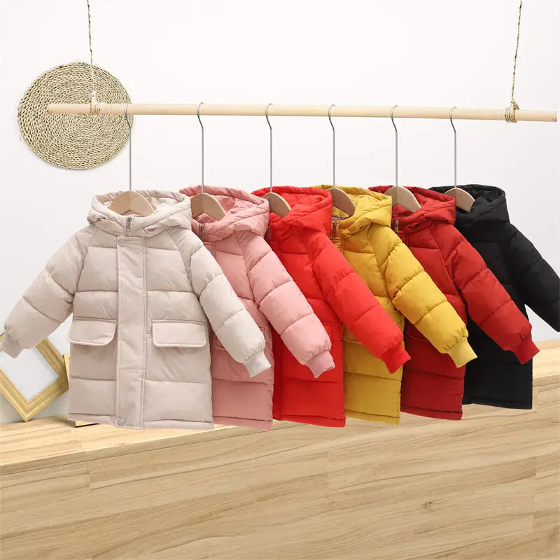 Kids Hooded Puffer Jacket - 4 Colours, 3 to 8 Years