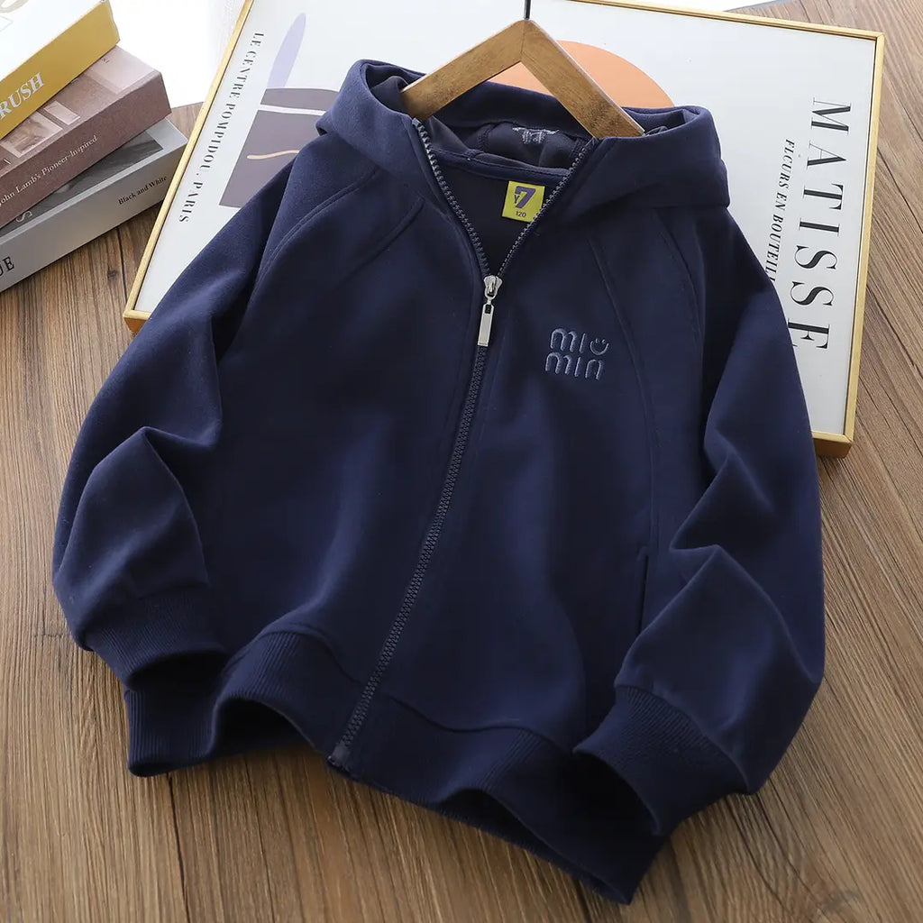 Kids Korean Style Zip-Up Hoodie - 4 Colours, 120 to 170cm