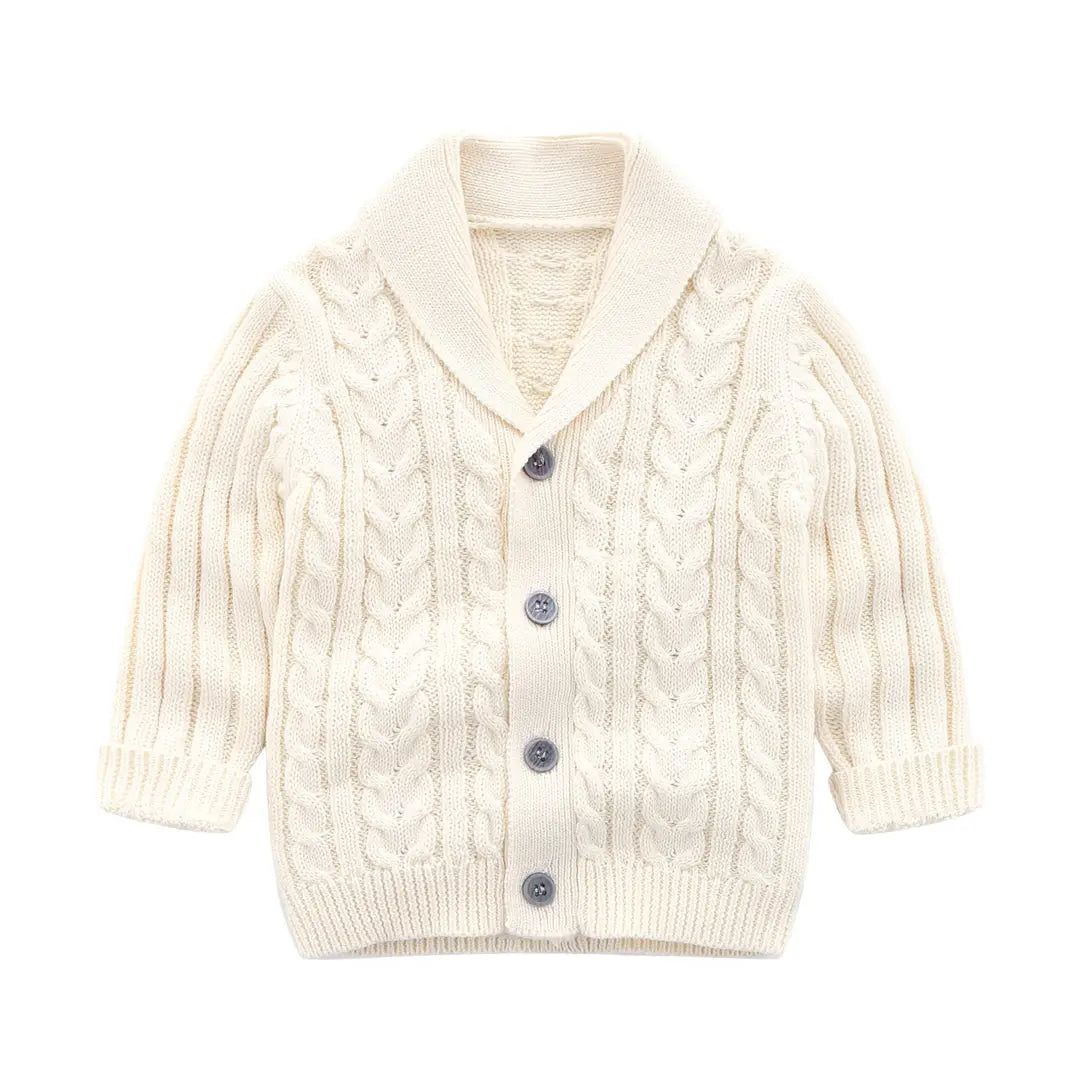 Kids Cable Knit Cardigan - 3 Colours, 66-100cm, 1-3 Years