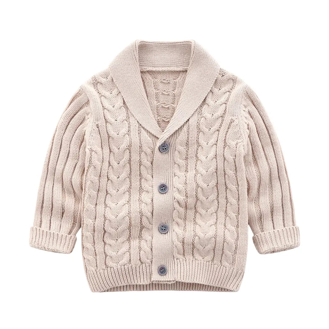 Kids Cable Knit Cardigan - 3 Colours, 66-100cm, 1-3 Years