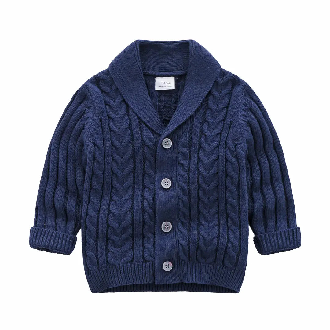 Kids Cable Knit Cardigan - 3 Colours, 66-100cm, 1-3 Years