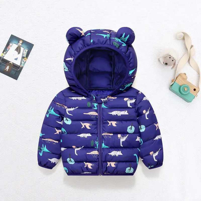 Kids Cartoon Hooded Jacket - 4 Colours, 1 to 5 Years