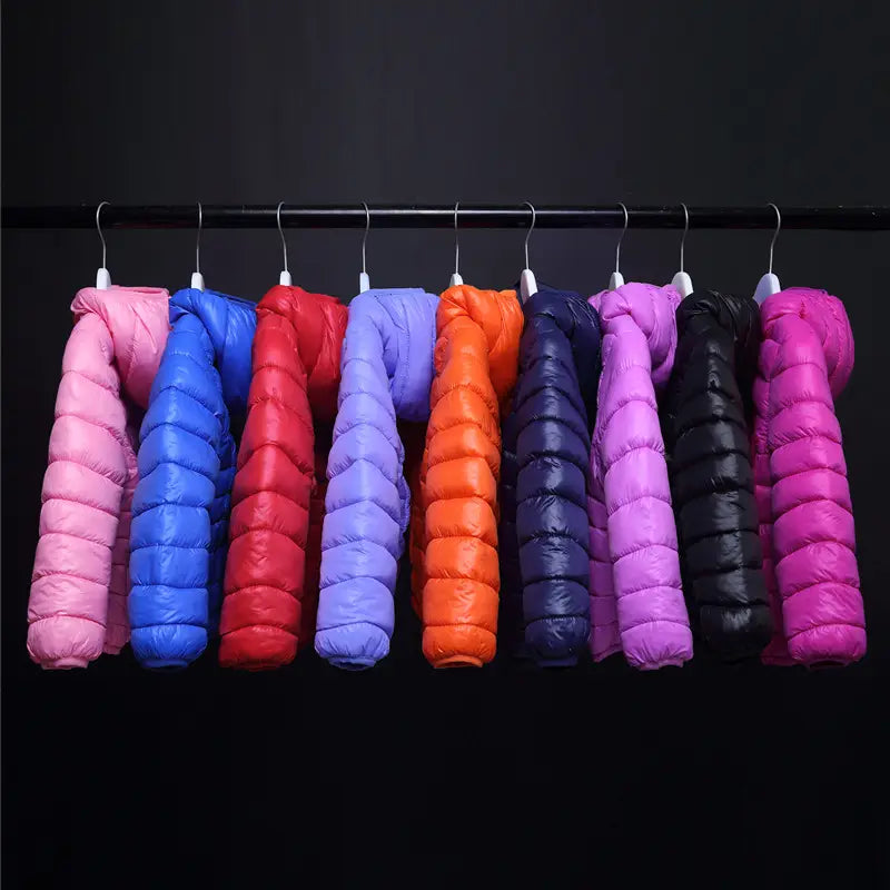 Kids Light Puffer Jacket with Hood - 3 Colours, 90 to 160cm