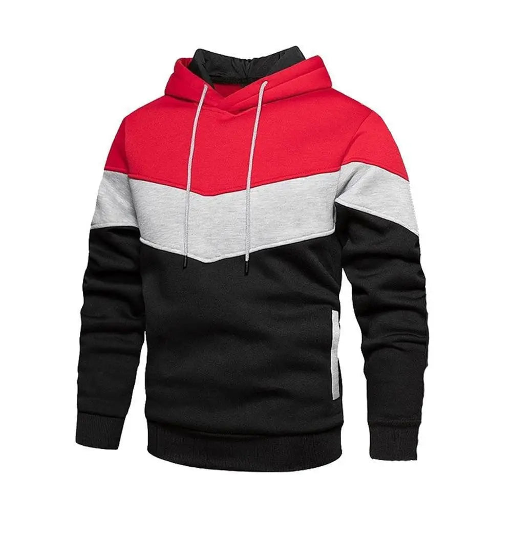 Men's Stitched Fleece Hoodie - Olive, Tan & Black Winter - view 2