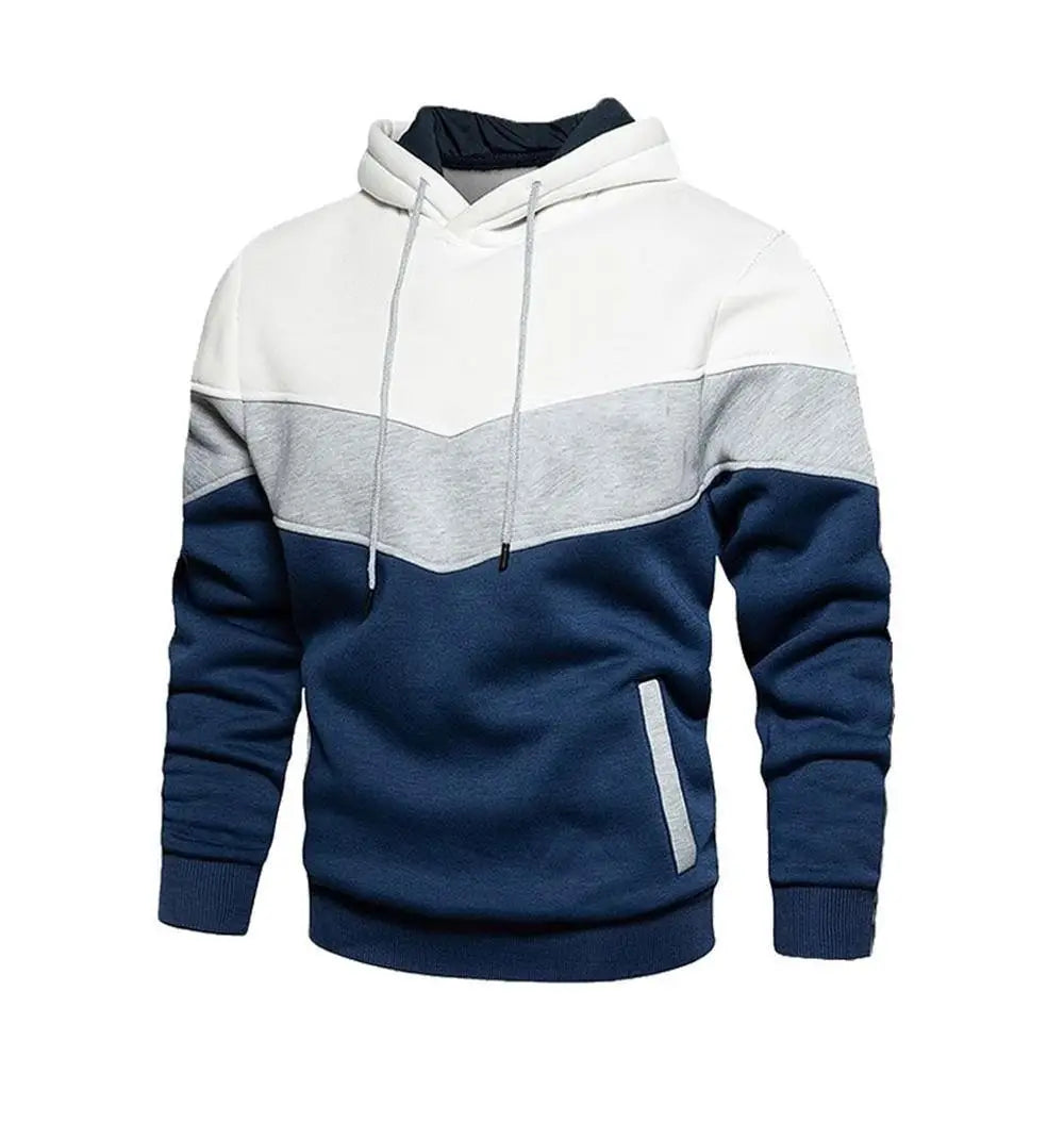 Men's Stitched Fleece Hoodie - Olive, Tan & Black Winter - view 4