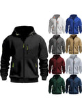 Men's Zip Hooded Jacket - Snug Fit, 4 Colours, S to 3XL