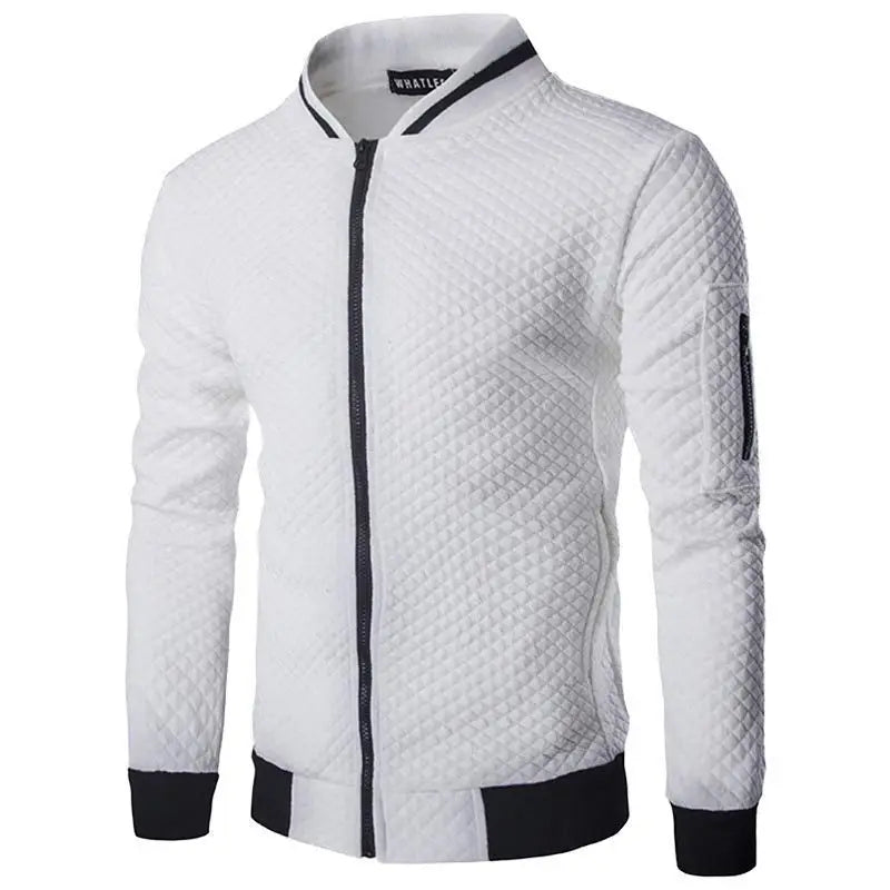 Men's Diamond Quilted Bomber Jacket - 4 Colours, S to 3XL