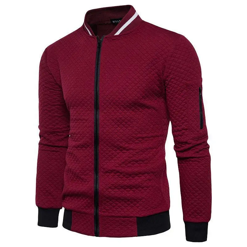 Men's Diamond Quilted Bomber Jacket - 4 Colours, S to 3XL
