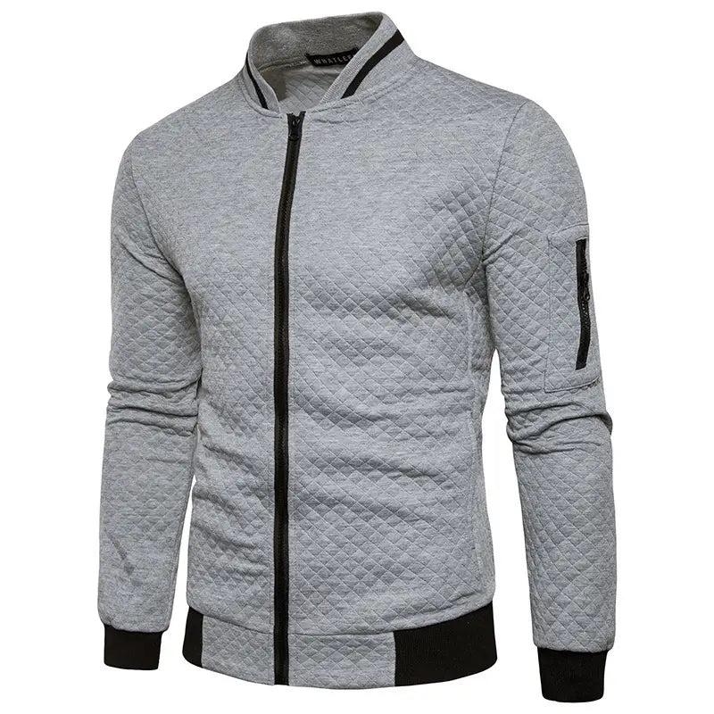 Men's Diamond Quilted Bomber Jacket - 4 Colours, S to 3XL