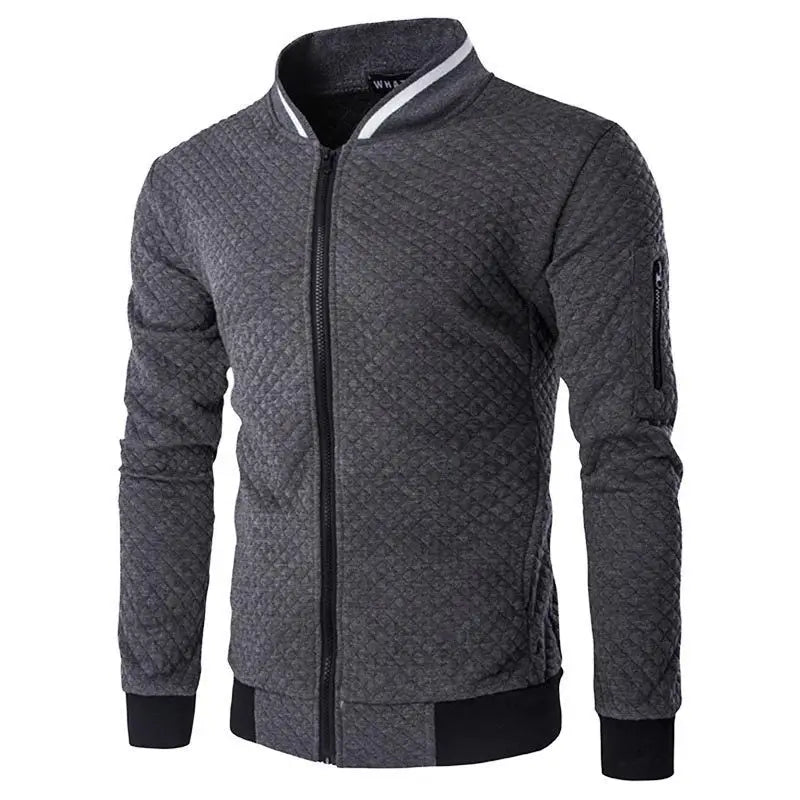 Men's Diamond Quilted Bomber Jacket - 4 Colours, S to 3XL
