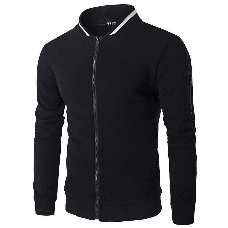 Men's Diamond Quilted Bomber Jacket - 4 Colours, S to 3XL