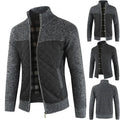 Men's Quilted Panel Jacket - Knit Sleeves, 4 Colours, M-4XL