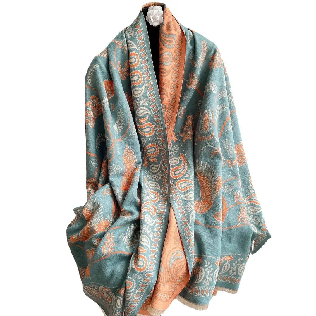 Women's Jacquard Scarf - Fringed, 180x65 cm, Many Colours
